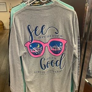 Simply Southern Long Sleeve Tee -LS - Good- HeatherGrey